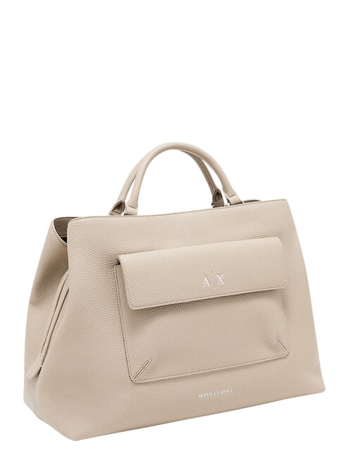 NICOLE Bolso de mano con bolsillo y bandolera arena - Bolsos Mujer