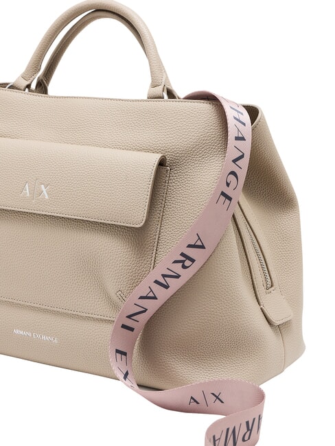 NICOLE Bolso de mano con bolsillo y bandolera arena - Bolsos Mujer