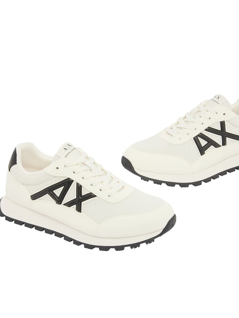 DROP MICROSUEDE Zapatillas con logotipo en contraste blanco roto + negro - Zapatos Hombre