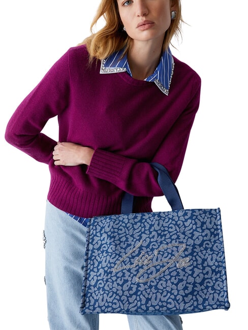 LOGO STRASS Bolso de mano con correa para el hombro. guarida.azul animalier - Bolsos Mujer