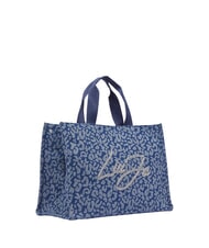 LIUJO LOGO STRASS Bolso de mano con correa para el hombro. guarida.azul animalier - Bolsos Mujer - 3