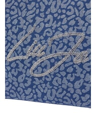 LIUJO LOGO STRASS Bolso de mano con correa para el hombro. guarida.azul animalier - Bolsos Mujer - 7