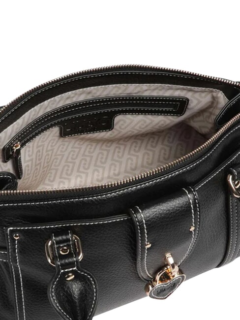CORNIOLA Bolso de hombro con correa extra&iacute;ble. NEGRO - Bolsos Mujer
