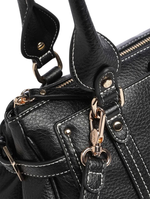 CORNIOLA Bolso de hombro con correa extra&iacute;ble. NEGRO - Bolsos Mujer