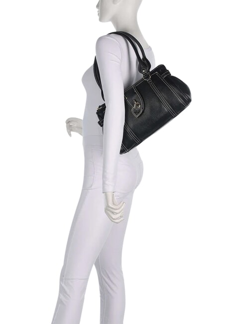 CORNIOLA Bolso de hombro con correa extra&iacute;ble. NEGRO - Bolsos Mujer