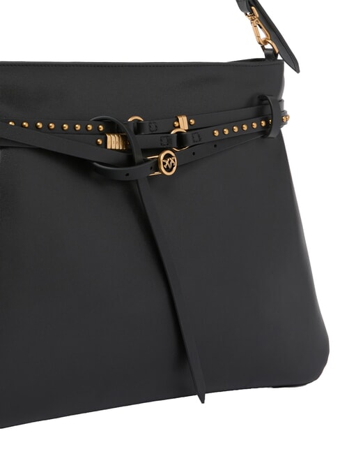 BELT BAG Bolsa grande negro-oro antiguo - Bolsos Mujer