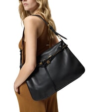 PINKO BELT BAG Bolsa grande negro-oro antiguo - Bolsos Mujer - 2