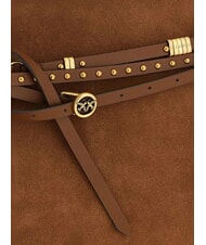 PINKO BELT BAG Bolsa grande marr&oacute;n - le&oacute;n-oro antiguo - Bolsos Mujer - 3