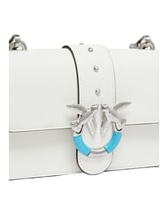 PINKO LOVE ONE MINI Minibolso nube blanca-plata mate - Bolsos Mujer - 3