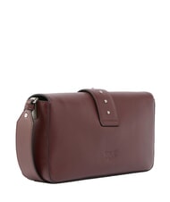 PINKO LOVE ONE CLASSIC SLOUCHY Bolso de hombro de piel vino borgo&ntilde;a-plata vieja - Bolsos Mujer - 2