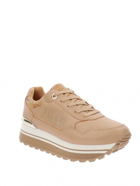GEO Zapatillas de ca&ntilde;a alta avellana/beige geom&eacute;trico - Zapatos Mujer