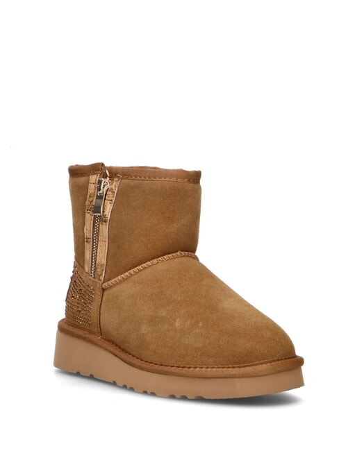 GEO Botines de piel camello - Zapatos Mujer