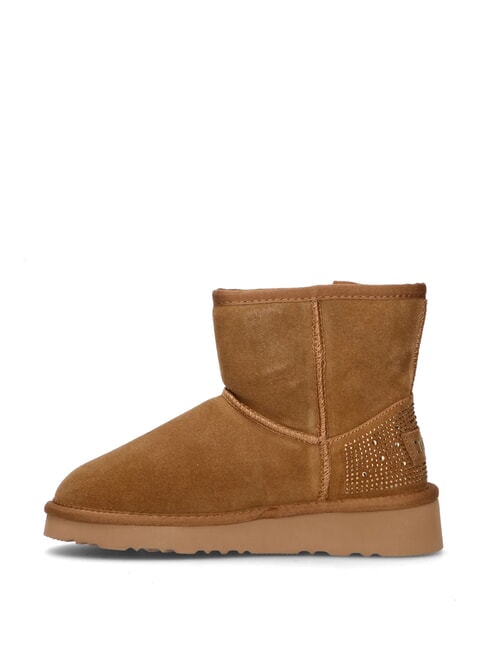 GEO Botines de piel camello - Zapatos Mujer