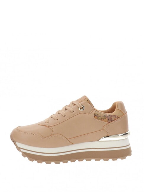 GEO Zapatillas de ca&ntilde;a alta avellana/beige geom&eacute;trico - Zapatos Mujer