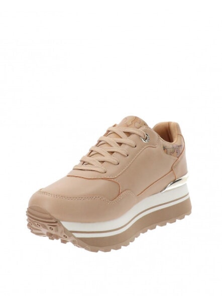 GEO Zapatillas de ca&ntilde;a alta avellana/beige geom&eacute;trico - Zapatos Mujer