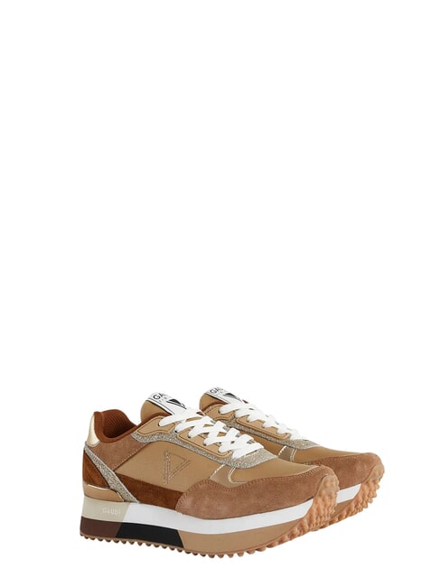 I DEA Zapatillas de cuero co&ntilde;ac/topo - Zapatos Mujer