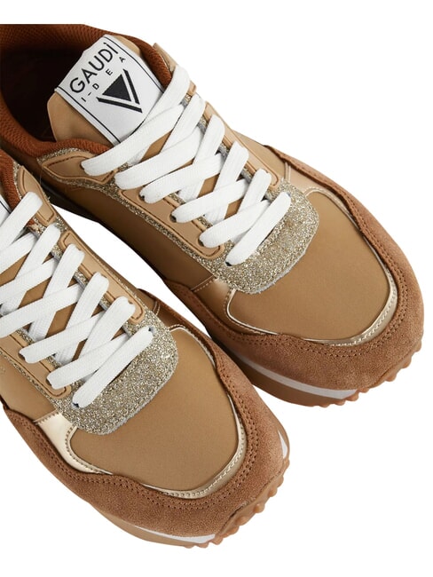 I DEA Zapatillas de cuero co&ntilde;ac/topo - Zapatos Mujer