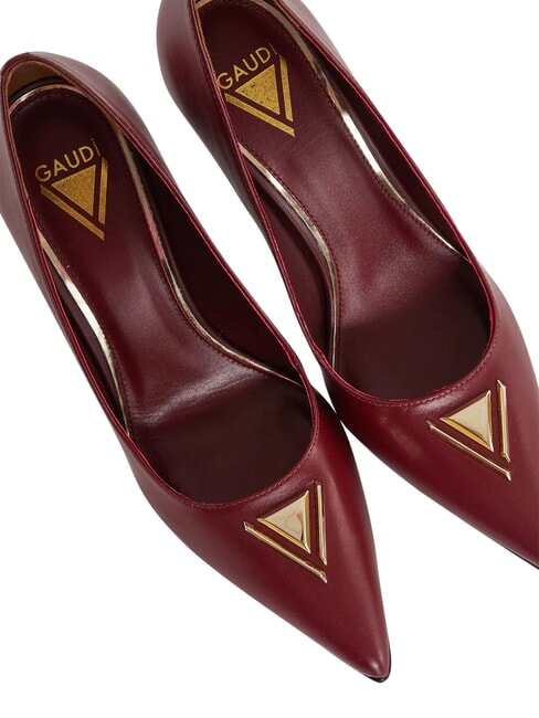 COLETTE escote de cuero borgo&ntilde;a - Zapatos Mujer