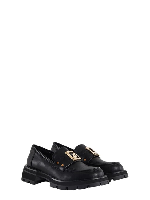 ARIEL mocas&iacute;n de cuero NEGRO - Zapatos Mujer