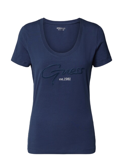 SCRIPT Camiseta de algod&oacute;n azul ennegrecido - camiseta