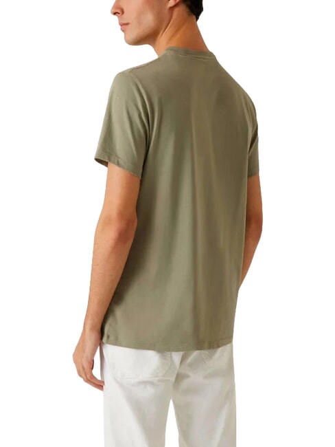 BASIC PIMA Camiseta de algod&oacute;n el&aacute;stico verde musgo - camiseta
