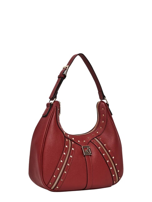EMMA Bolso de hombro tipo hobo con tachuelas ROJO - Bolsos Mujer