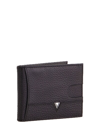 CALVIN Cartera compacta de cuero NEGRO - Carteras Hombre