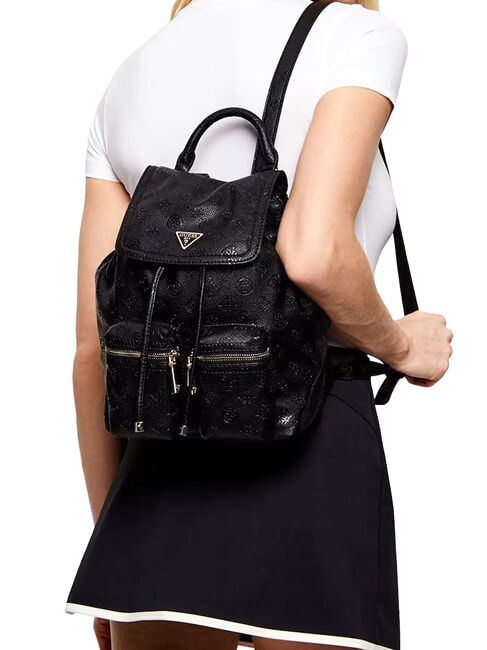 MANHATTAN 2 Mochila logotipo negro - Bolsos Mujer