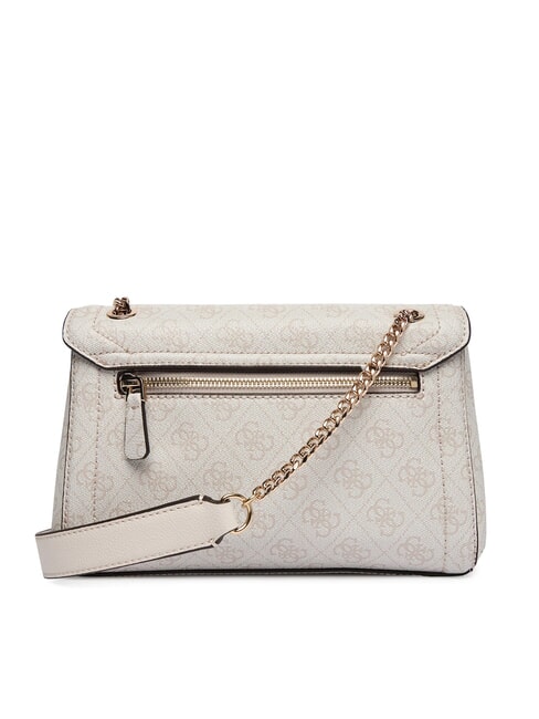 NOELLE 2 Bolso convertible con solapa logotipo de hueso - Bolsos Mujer