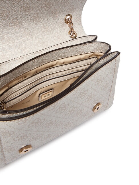 NOELLE 2 Bolso convertible con solapa logotipo de hueso - Bolsos Mujer