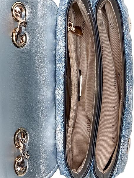 GIULLY 2 DENIM Bolso de hombro / bolso cruzado mezclilla metalizada - Bolsos Mujer