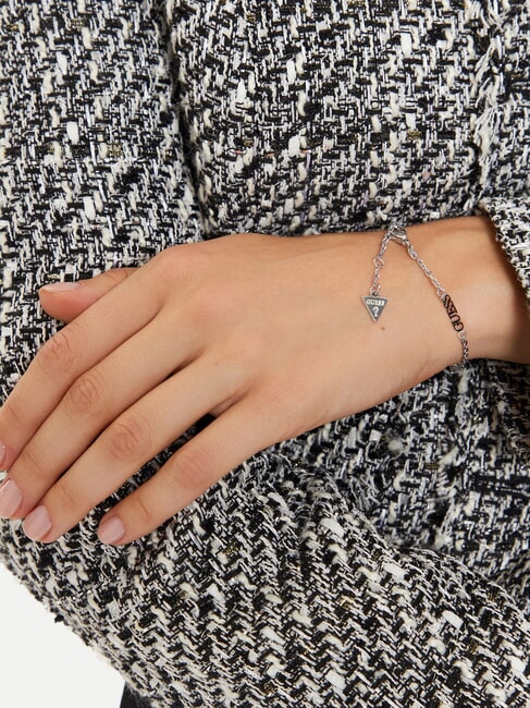 WONDERLIGHTS Pulsera de plata con un solo dije y logo. SILVER - Pulseras