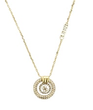 GUESS KNOT YOU Collar de oro amarillo con dije estilo solitario. - Collares