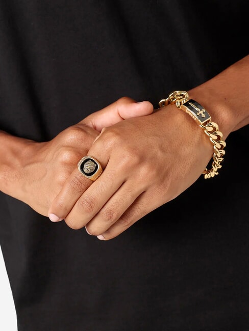 SOUTH ALAMEDA Pulsera de oro amarillo/negro oro amarillo/negro - Pulseras