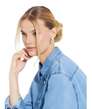 GUESS WHITE LOTUS Pendientes de oro con motivo de loto. oro - Pendientes - 2