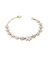 GUESS WHITE LOTUS Pulsera con m&uacute;ltiples dijes y motivo de loto. oro - Pulseras - 2