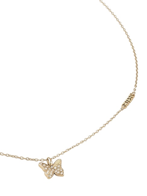 CHRYSALIS Collar con dije de cristales y motivo de mariposa. oro amarillo - Collares