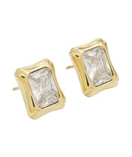 GUESS BAMBOO Pendientes de plata, modelo cuadrado oro amarillo - Pendientes - 3