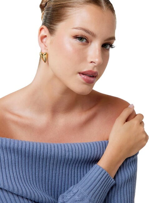 BERBERA Pendientes de oro amarillo, modelo de coraz&oacute;n. oro amarillo - Pendientes