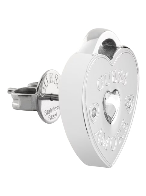 AMORE Pendientes de plata con dije de coraz&oacute;n SILVER - Pendientes