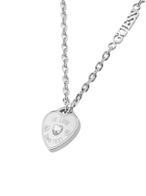 AMORE Pulsera con dije de coraz&oacute;n solitario SILVER - Pulseras