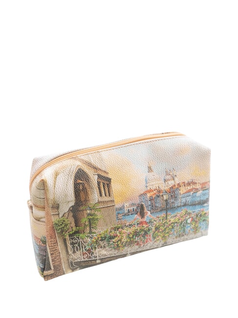 YESBAG Estuche de belleza tipo ba&uacute;l canal florido - Neceser