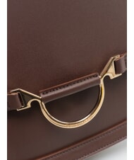 BORBONESE OVAL T Bolso bandolera mediano con solapa chocolate - Bolsos Mujer - 3