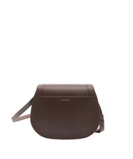 BORBONESE OVAL T Bolso bandolera mediano con solapa chocolate - Bolsos Mujer - 4