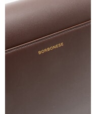 BORBONESE OVAL T Bolso bandolera mediano con solapa chocolate - Bolsos Mujer - 5