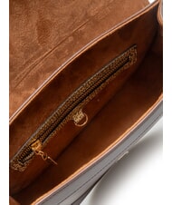 BORBONESE OVAL T Bolso bandolera mediano con solapa chocolate - Bolsos Mujer - 6
