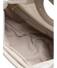 BORBONESE VIS-A-VIS S Bolso de mano, con bandolera algod&oacute;n blanco - Bolsos Mujer - 5