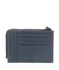PIQUADRO CORNER SPECIALE GOMMATO Titular de la tarjeta Zip azul - Carteras Hombre - 2