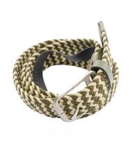 PIQUADRO CINTURE COLL.109 Cintur&oacute;n el&aacute;stico trenzado VERDE / BEIGE - Cinturones - 4