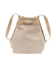 BORBONESE FLIGHT Mini bolso de hombro tipo cubo arena - Bolsos Mujer - 4